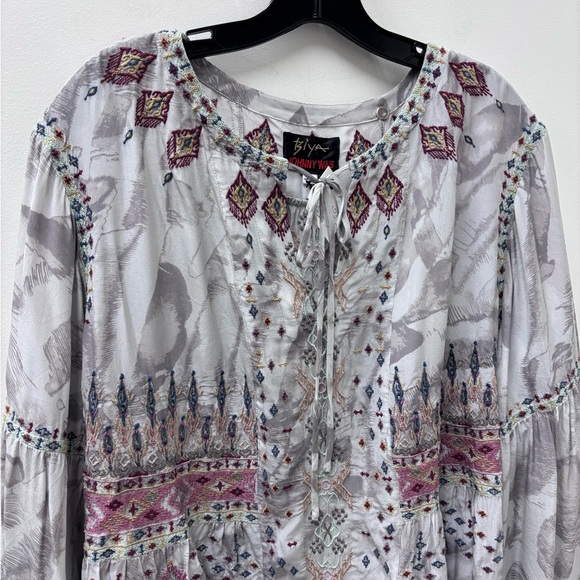 Biya Johnny Was Deliza Bohemian Silk Blouse - Picture 5 of 11